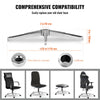 VEVOR Office Chair Base Replacement, 28", 2500 lbs Static Load Capacity, Heavy Duty Universal Computer Desk Chair Stool Base Part with Reinforced Metal Legs, Desk Chair Base Replacement Parts, Silver
