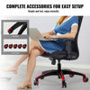 VEVOR Office Chair Base Replacement, 28", 2500 lbs Static Load, Heavy Duty Universal Computer Desk Chair Stool Base Part with 5 Casters and Reinforced Legs, Desk Chair Base Replacement, Black + Red