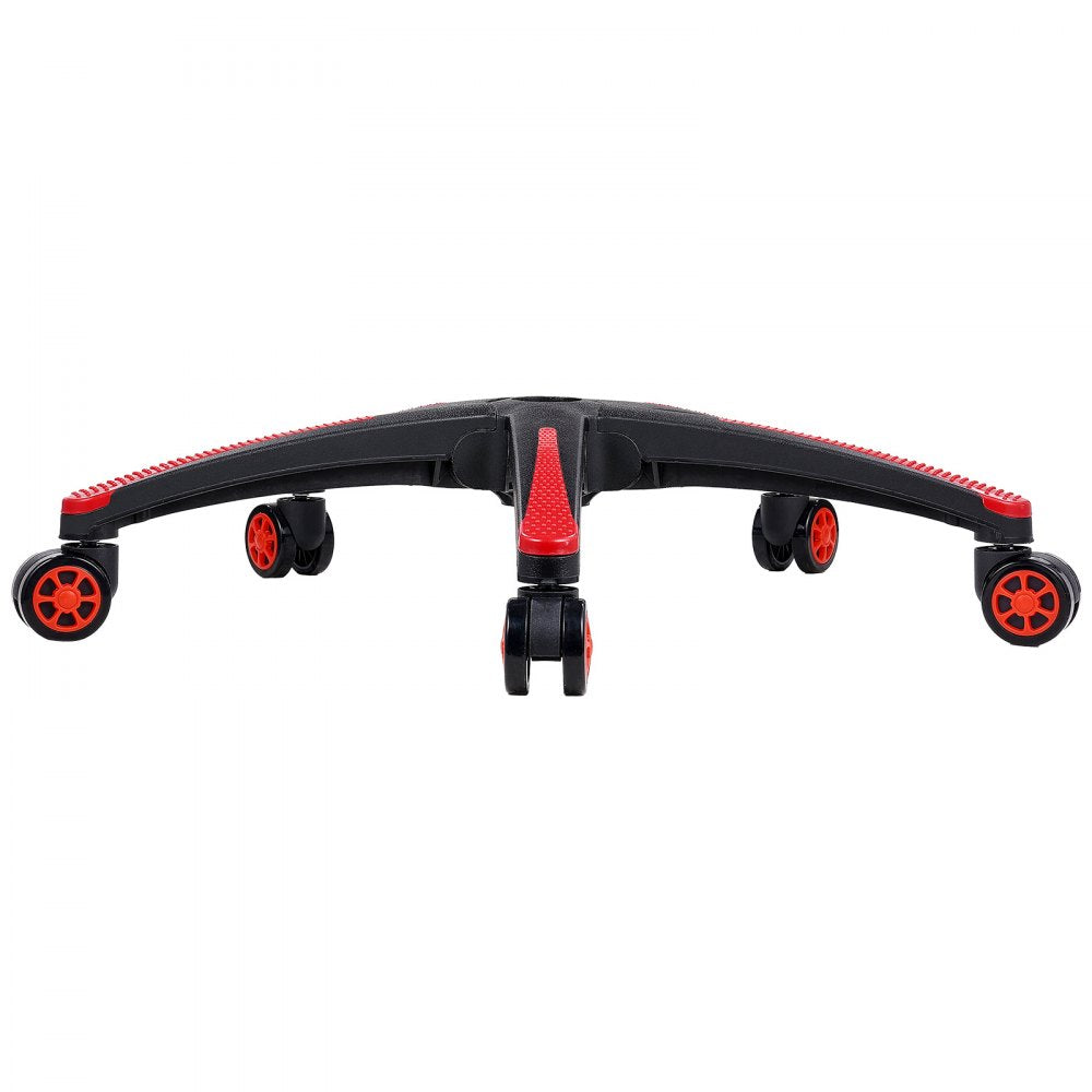 VEVOR Office Chair Base Replacement, 28", 2500 lbs Static Load, Heavy Duty Universal Computer Desk Chair Stool Base Part with 5 Casters and Reinforced Legs, Desk Chair Base Replacement, Black + Red