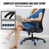 VEVOR Office Chair Base Replacement, 28", 2500 lbs Static Load, Heavy Duty Universal Computer Desk Chair Stool Base Part with 5 Casters and Reinforced Legs, Desk Chair Base Replacement, Black + Blue