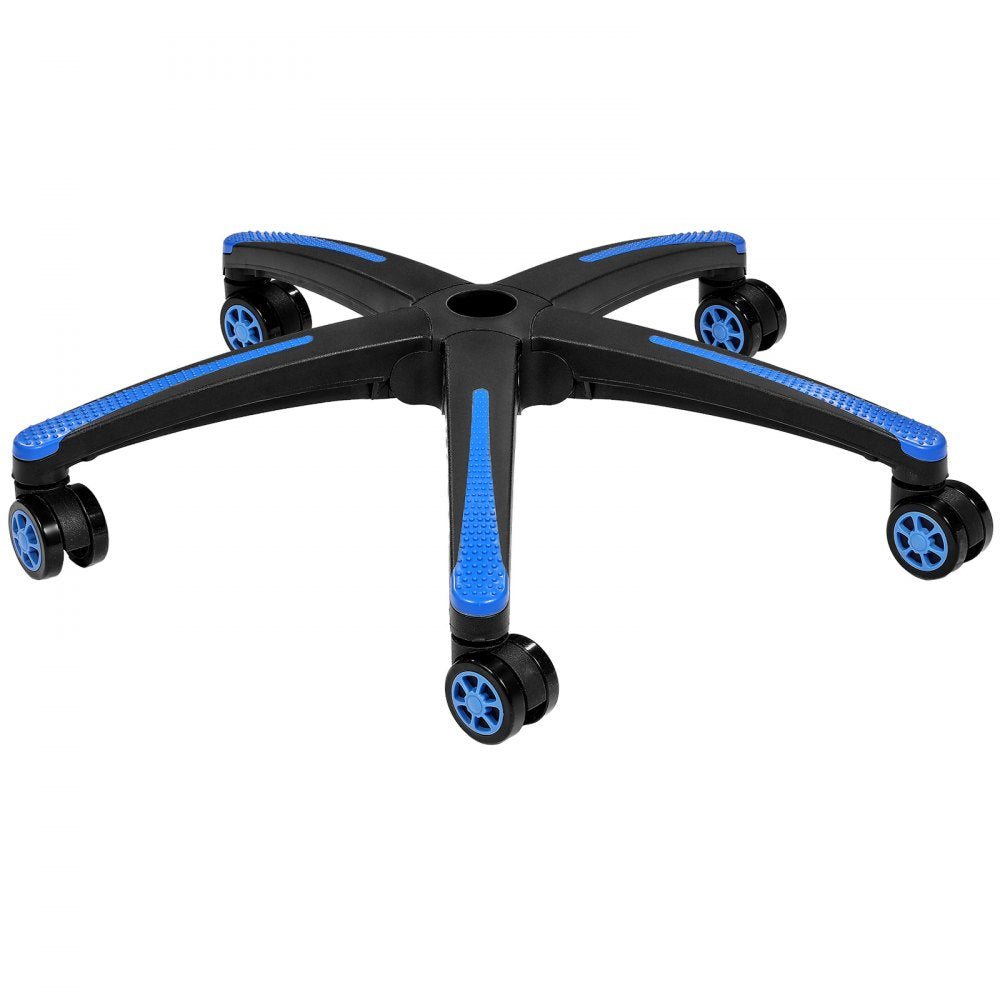 VEVOR Office Chair Base Replacement, 28", 2500 lbs Static Load, Heavy Duty Universal Computer Desk Chair Stool Base Part with 5 Casters and Reinforced Legs, Desk Chair Base Replacement, Black + Blue