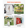 VEVOR Backdrop Stand, 8.5 x 10 ft Adjustable Photo Backdrop Stand Kit, Portable Background Backdrop Stand with 7 Crossbars, Heavy Duty Projector Screen Stand, for Wedding, Photo Video Studio & Party