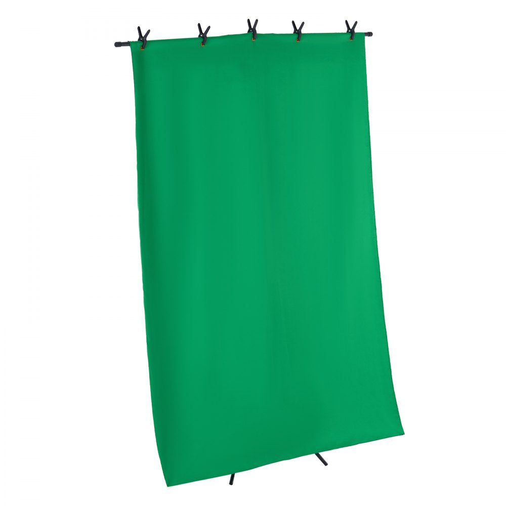 VEVOR Backdrop Stand, 5 x 6.5 ft Adjustable Photo Backdrop Stand Kit, Portable Background Backdrop Stand with 3 Crossbars, Heavy Duty Projector Screen Stand, for Wedding, Photo Video Studio & Party