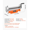 VEVOR Slip Roll Machine 12.6 in Max Forming Width 20 Gauge Slip Roller, Manual Sheet Metal Rolling Bending Machine, Heavy-Duty, with Fixed Rollers, for Aluminum Alloy Copper Sheet Low Carbon Steel