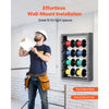 VEVOR Wire Spool Rack, 4 Adjustable Rods, Cold-Rolled Steel Wire Spool Holder Wall Mounted for Multi-Spools, Wiring Storage, 150 lbs Capacity Cable Dispenser, for Electrical Industrial Retail Use