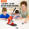 VEVOR Button Maker Machine, 32 mm (1.25 inch) Badge Punch Press Kit, Children DIY Gifts Pin Maker, Button Making Supplies with 500pcs Button Parts & Circle Cutter & Magic Book