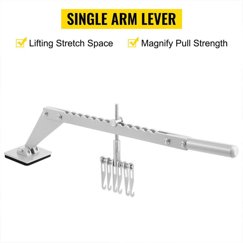VEVOR Dent Pull Lever Bar 6 Claw Hook Dent Puller Single Leg Lifter Portable Dent Pull Bar Aluminum Alloy for Car Dent Repairing