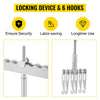 VEVOR Dent Pull Lever Bar 6 Claw Hook Dent Puller Single Leg Lifter Portable Dent Pull Bar Aluminum Alloy for Car Dent Repairing