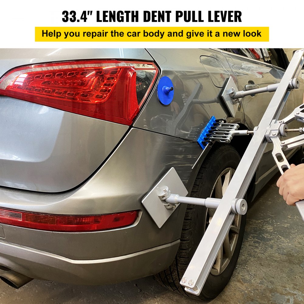 VEVOR Dent Pull Lever Bar Kit Fit for Both Aluminum and Steel Dent Pulling (33INCH/850MM)