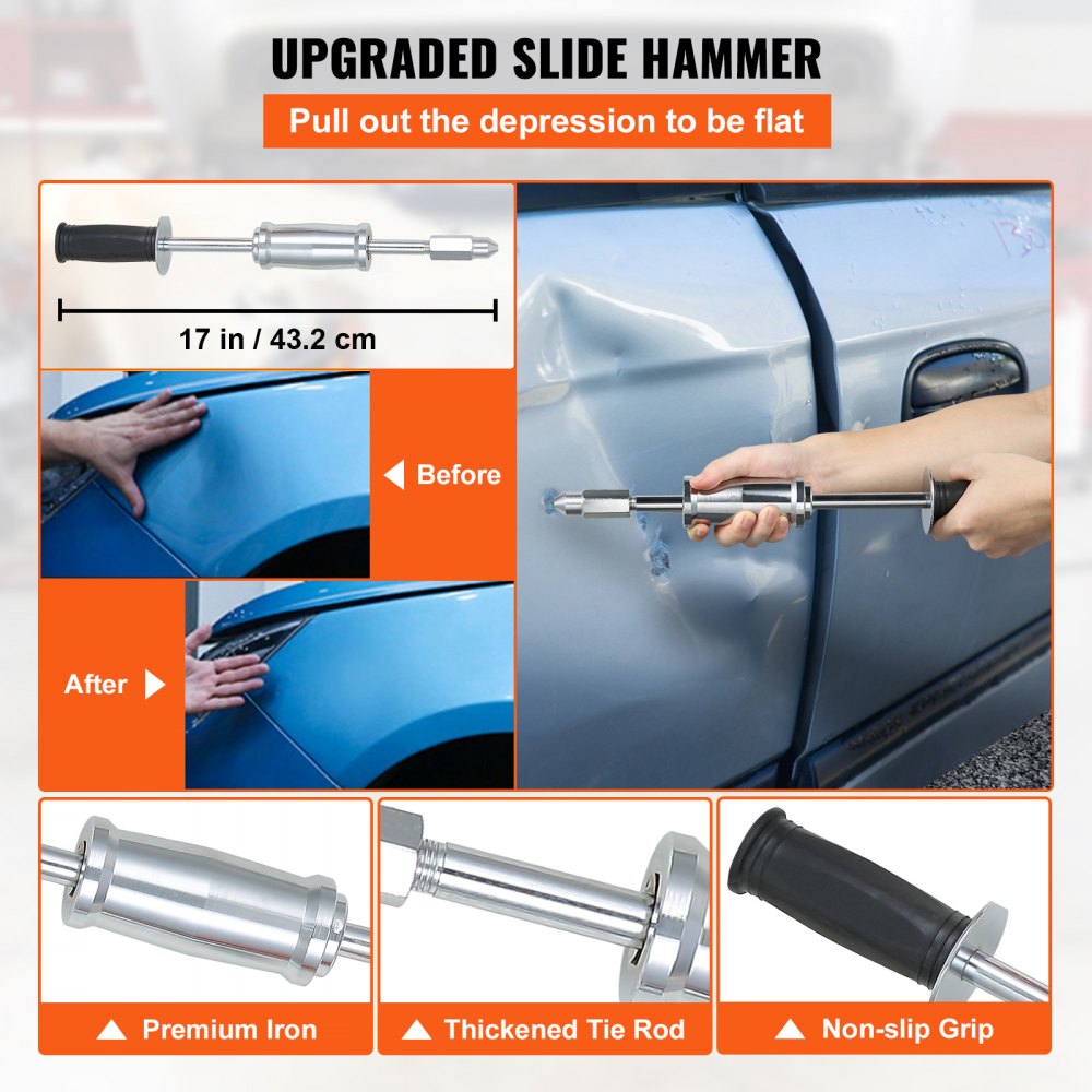 VEVOR Stud Welder Kit, 1600A Stud Welder Dent Repair Kit, 800VA Spot Welder Stud, 110V Welder Stud Kit, Stud Gun Dent Puller Kit with Complete Accessories, Dent Welder Repair for Auto Body Repairing
