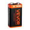VEVOR 9V Alkaline Batteries, 12-Pack, 9 Volt Square Battery for Smoke Detector, 10-Year Shelf Life, Long Lasting, All-Purpose, for Fire Alarm, Household Office Business Devices, Electronics & Audio