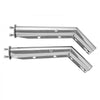 VEVOR Stainless Steel Angled Spring Loaded Mud Flap Hangers, 2-1/2" Bolt Spacing Mudflap Hangers for Semi Trucks, 1 Pair Heavy Duty Semi Truck Mud Flap Hanger Set with Reflective Strips, Silver