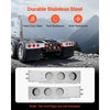 VEVOR Stainless Steel Mud Flap Hangers with Light Cutouts, 2-1/2" Bolt Spacing, Spring Loaded Mudflap Hangers for Semi Trucks, 1 Pair Heavy Duty Semi Truck Mud Flap Hanger Set, Silver