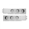 VEVOR Stainless Steel Mud Flap Hangers with Light Cutouts, 2-1/2" Bolt Spacing, Spring Loaded Mudflap Hangers for Semi Trucks, 1 Pair Heavy Duty Semi Truck Mud Flap Hanger Set, Silver