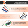 VEVOR 12FT Semi Truck Air Lines Kit with 2PCS Glad Hands, 3-in-1 Air Hoses & 7 Way ABS Electric Power Line, with 2PCS Gladhand Handles, 4PCS Seals and Tender Spring Kit for Semi Truck Trailer Tractor