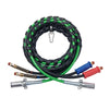 VEVOR 12FT Semi Truck Air Lines Kit, 3-in-1 Air Hoses & ABS Power Line for Semi Truck Trailer Tractor, 7-Way Plug Electrical Cord Cable and Rubber Air Lines Hose Assembly Kit with Hook & Teflon Tape