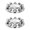 VEVOR Front Axle Wheel Covers, Dome Axle Cover for Semi Truck, ABS Electroplate Rust-Resistant Lug Nut Covers, Universal Fit, Installation Tool Included, Complete Axle Cover Combo Kit