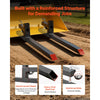 VEVOR Pallet Forks, 2000 lbs 43 in Clamp-On Pallet Forks Orange Tips Fixed, Front Loader Attachment for Tractor, Skid Steer, Loader Bucket, Agriculture, Farm, Heavy-Duty Reinforced Steel Bucket Fork