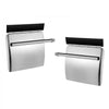VEVOR Stainless Steel Quarter Fenders for Semi Trucks, 24" x 24" Semi Truck Fenders with Tube Bracket and Mounting Hardware, 1 Pair Right & Left Quarter Fender Set, Fit for Freightliner, Peterbilt