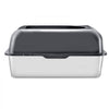 VEVOR Cat Litter Box, 6 inches Deep, XL Extra Large Stainless Steel Cat Litter Box with Scoop, Wide Filtering Foot Board & High Sides, Enclosed Odor-Free Easy-to-Clean Litter Box, Fit for Big Cats
