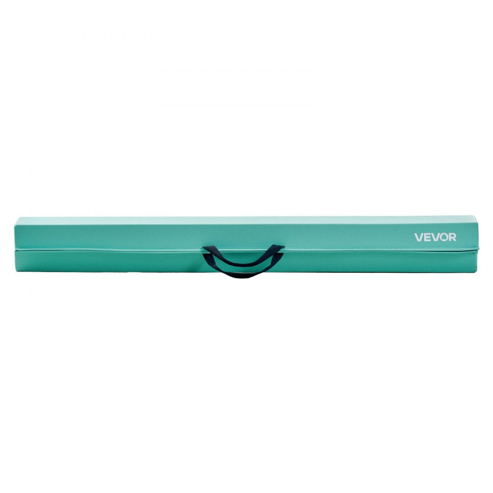 VEVOR 8FT Folding Balance Beam for Kids, 200LBS Stable Support Gymnastics Floor Beam with Non-Slip Mats, Gymnastics Training Equipment with Anti-Slip Bottom and Carrying Bag for Home Gym, Mint Green