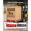 VEVOR Forklift Extensions 84 x 4.5 in, 5500 lbs Load Capacity & Bottom Lock, for Forklifts and Forklift Trucks, Heavy-Duty Industrial Steel Pallet Fork Attachments, Extended Load Handling, Red, 1 Pair