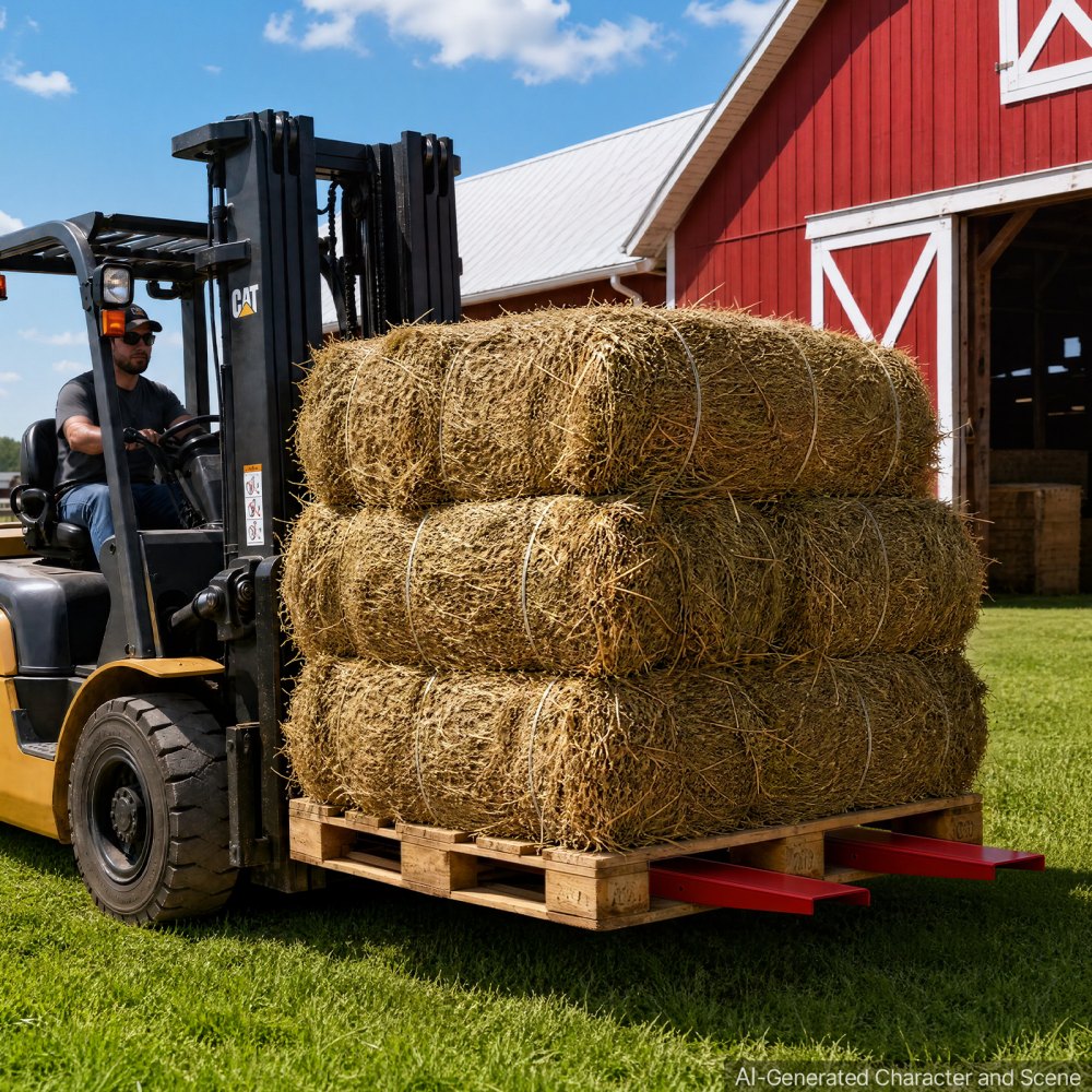 VEVOR Forklift Extensions 84 x 4.5 in, 5500 lbs Load Capacity & Bottom Lock, for Forklifts and Forklift Trucks, Heavy-Duty Industrial Steel Pallet Fork Attachments, Extended Load Handling, Red, 1 Pair