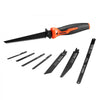 VEVOR Jab Saw, 6 in Keyhole Saw with Soft Grip Handle, 8-In-1 Multi-Blades Drywall Jab Saw, Sharp Jab Saw with Triple Ground Teeth, for Cutting Drywall Wood Metel Plastic Plywood Wallboard Thin Sheet