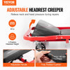 VEVOR Mechanic Garage Creeper, 44-Inch, 300 lbs Capacity Automotive Rolling Creeper with 6 Casters Adjustable Cushioned Headrest Tool Tray, Heavy Duty Steel Frame for Garages, Repair Shops, and DIY