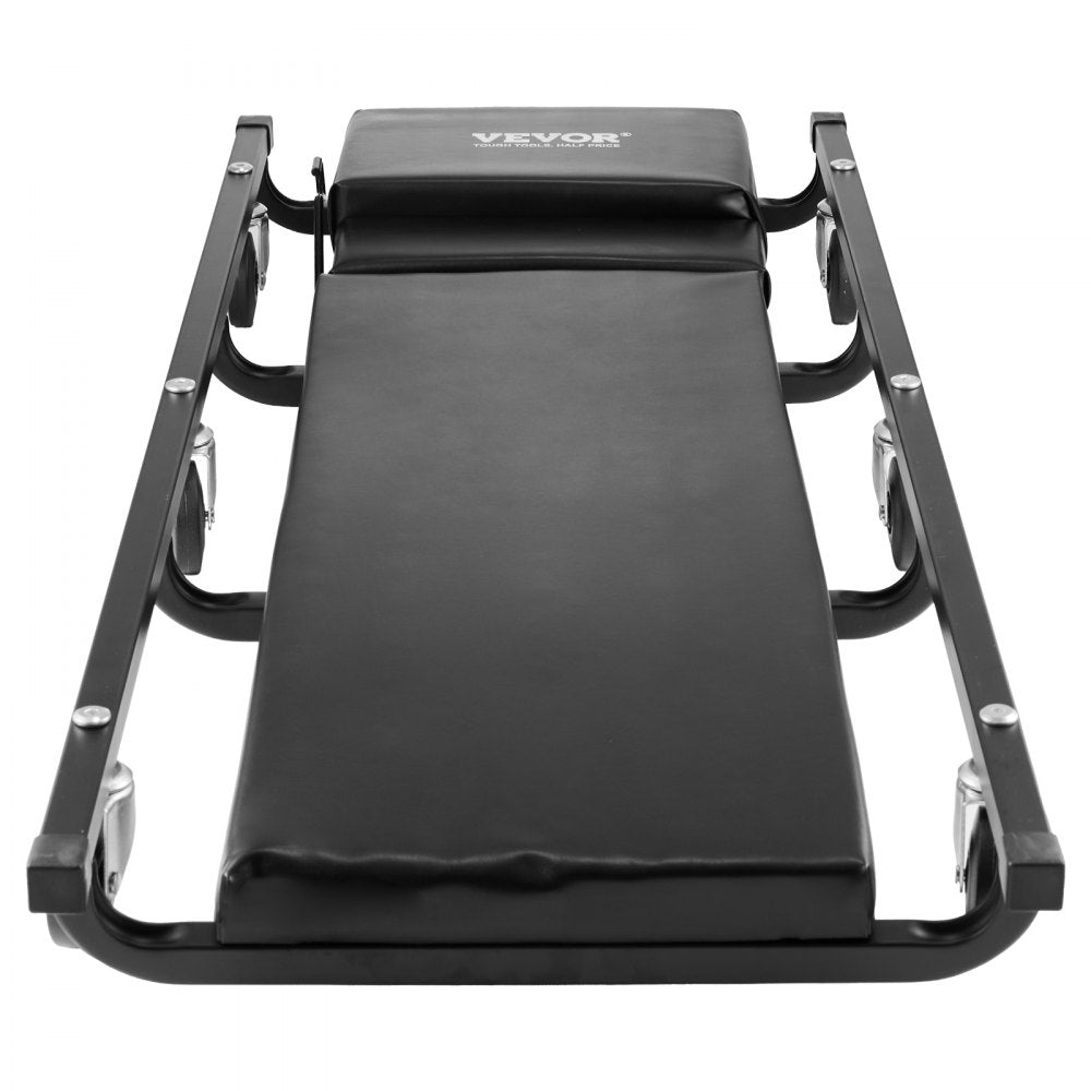 VEVOR Mechanic Garage Creeper, 40-Inch, 300 lbs Capacity Automotive Rolling Creeper with 6 Casters Adjustable Cushioned Headrest, Heavy Duty Steel Frame Low Profile for Garages, Repair Shops, and DIY