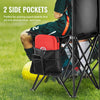 VEVOR Portable Folding Bench, 6 Seat Foldable Soccer Bench with Side Pockets and Carrying Bag, Lightweight Sideline Seating with Back Rest for Football, Baseball, Camping, Outdoor Events, Black