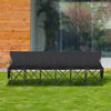 VEVOR Portable Folding Bench, 6 Seat Foldable Soccer Bench with Side Pockets and Carrying Bag, Lightweight Sideline Seating with Back Rest for Football, Baseball, Camping, Outdoor Events, Black