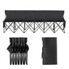 VEVOR Portable Folding Bench, 6 Seat Foldable Soccer Bench with Side Pockets and Carrying Bag, Lightweight Sideline Seating with Back Rest for Football, Baseball, Camping, Outdoor Events, Black