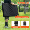 VEVOR Portable Folding Bench, 8 Seat Foldable Soccer Bench with Side Pockets and Carrying Bag, Lightweight Sideline Seating with Back Rest for Football, Baseball, Camping, Outdoor Events, Black