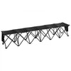 VEVOR Portable Folding Bench, 6 Seat Foldable Soccer Bench with Side Pockets and Carrying Bag, Lightweight 600D Oxford Fabric Sideline Seating, for Football, Baseball, Camping, Outdoor Events, Black