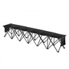 VEVOR Portable Folding Bench, 6 Seat Foldable Soccer Bench with Side Pockets and Carrying Bag, Lightweight 600D Oxford Fabric Sideline Seating, for Football, Baseball, Camping, Outdoor Events, Black