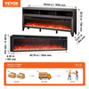 VEVOR Fireplace TV Stand - dimensions graphic (includes delivery in 2 boxes)