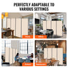 VEVOR Room Divider, 4 Panel Room Divider, Folding Privacy Screen and Portable Partition Divider for Room Separation, Freestanding Room Partitions for Office, Bedroom, Study, Beige