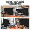 VEVOR Room Divider, 4 Panel Room Divider, Folding Privacy Screen and Portable Partition Divider for Room Separation, Freestanding Room Partitions for Office, Bedroom, Study, Black