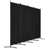 VEVOR Room Divider, 4 Panel Room Divider, Folding Privacy Screen and Portable Partition Divider for Room Separation, Freestanding Room Partitions for Office, Bedroom, Study, Black