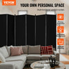 VEVOR Room Divider, 6 Panel Room Divider, Folding Privacy Screen and Portable Partition Divider for Room Separation, Freestanding Room Partitions for Office, Bedroom, Study, Black