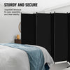 VEVOR Room Divider, 6 Panel Room Divider, Folding Privacy Screen and Portable Partition Divider for Room Separation, Freestanding Room Partitions for Office, Bedroom, Study, Black