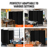 VEVOR Room Divider, 6 Panel Room Divider, Folding Privacy Screen and Portable Partition Divider for Room Separation, Freestanding Room Partitions for Office, Bedroom, Study, Black