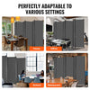 VEVOR Room Divider, 6 Panel Room Divider, Folding Privacy Screen and Portable Partition Divider for Room Separation, Freestanding Room Partitions for Office, Bedroom, Study, Grey