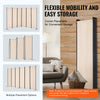 VEVOR Room Divider, 6 Panel Room Divider, Folding Privacy Screen and Portable Partition Divider for Room Separation, Freestanding Room Partitions for Office, Bedroom, Study, Beige