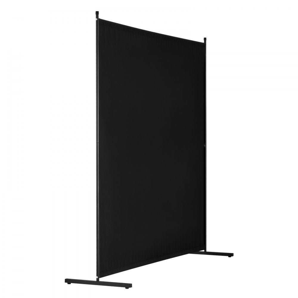 VEVOR Room Divider, Single Panel Room Divider, 6FT Privacy Screen Indoor, Partition Divider for Room Separation, Freestanding Room Divider Panel for Office, Bedroom, Black