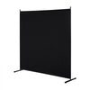 VEVOR Room Divider, Single Panel Room Divider, 6FT Privacy Screen Indoor, Partition Divider for Room Separation, Freestanding Room Divider Panel for Office, Bedroom, Black