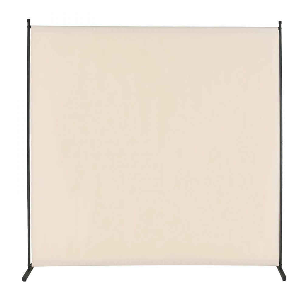 VEVOR Room Divider, Single Panel Room Divider, 6FT Privacy Screen Indoor, Partition Divider for Room Separation, Freestanding Room Divider Panel for Office, Bedroom, Beige