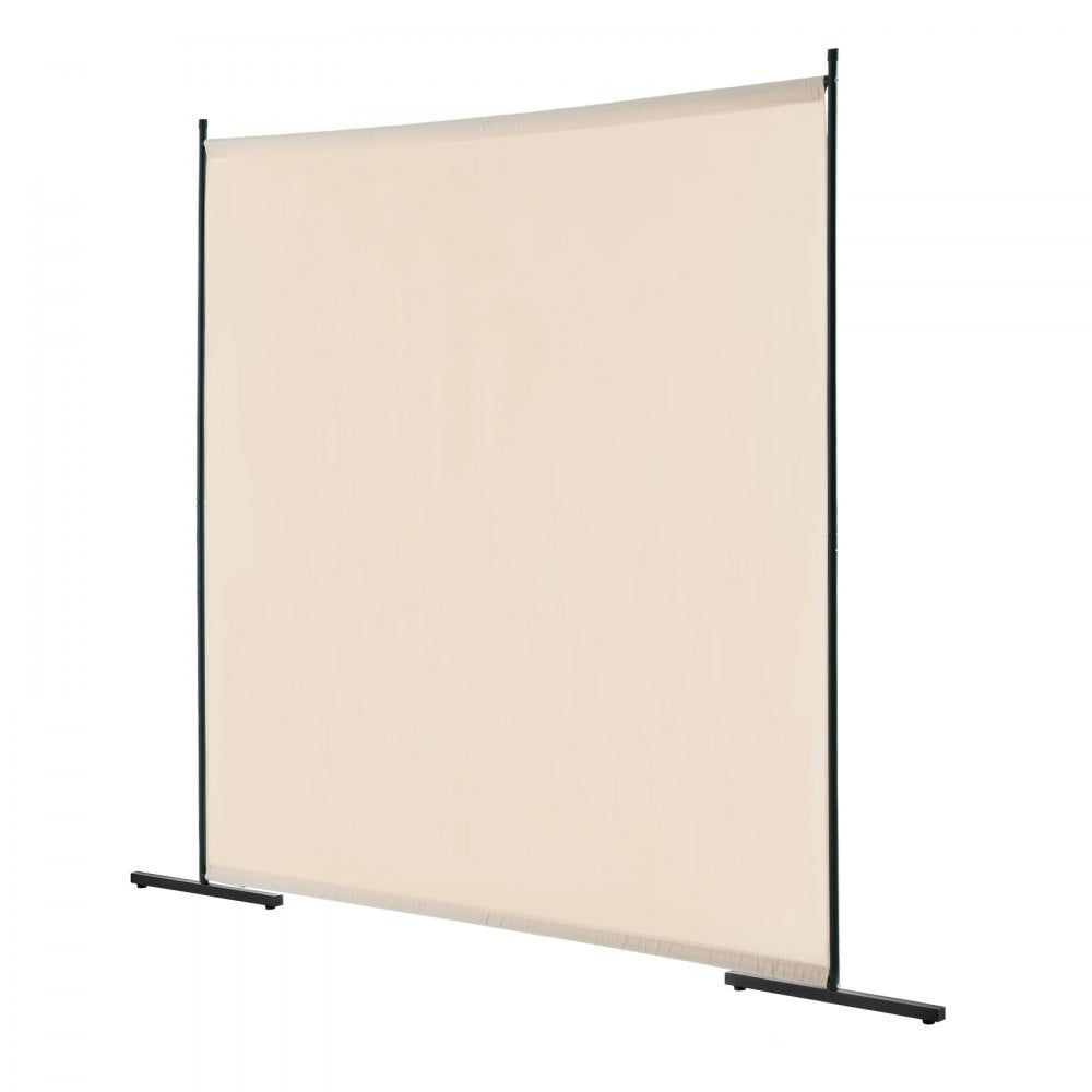 VEVOR Room Divider, Single Panel Room Divider, 6FT Privacy Screen Indoor, Partition Divider for Room Separation, Freestanding Room Divider Panel for Office, Bedroom, Beige