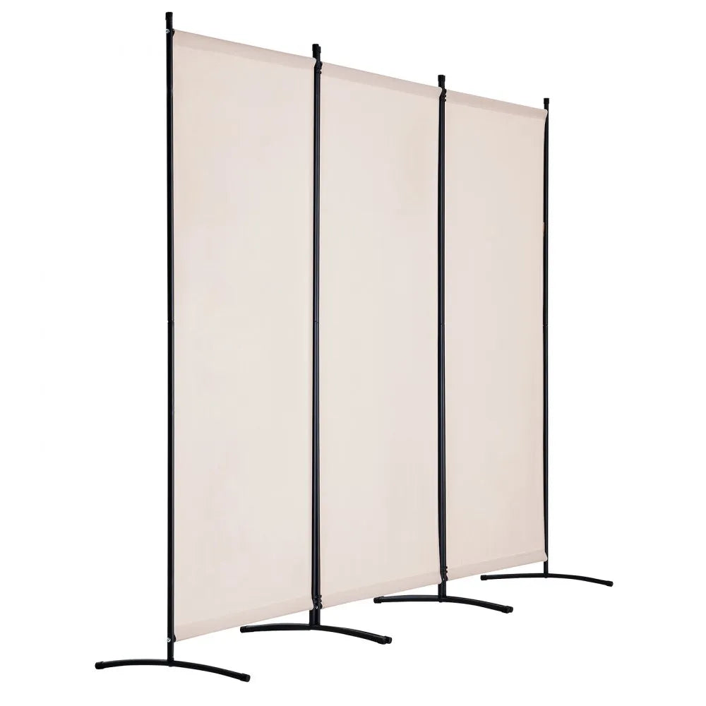 VEVOR Room Divider, 3 Panel Room Divider, Folding Privacy Screen and Portable Partition Divider for Room Separation, Freestanding Room Partitions for Office, Bedroom, Study, Beige